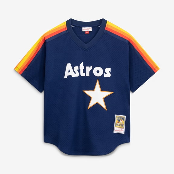 Men's Mitchell & Ness Jeff Bagwell Navy Houston Astros Authentic Batting Practice Jersey