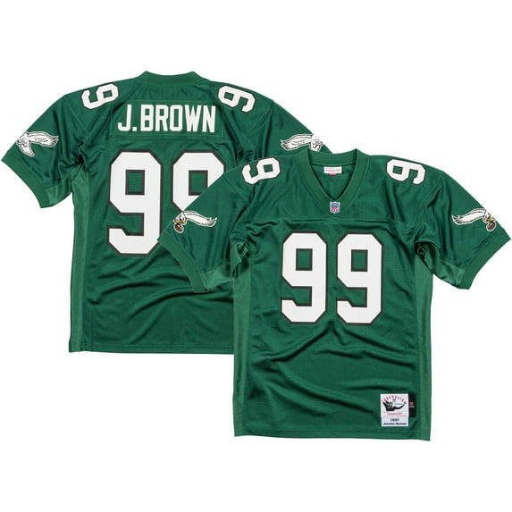 Men's Mitchell & Ness Jerome Brown Kelly Green Philadelphia Eagles 1991 Authentic Jersey
