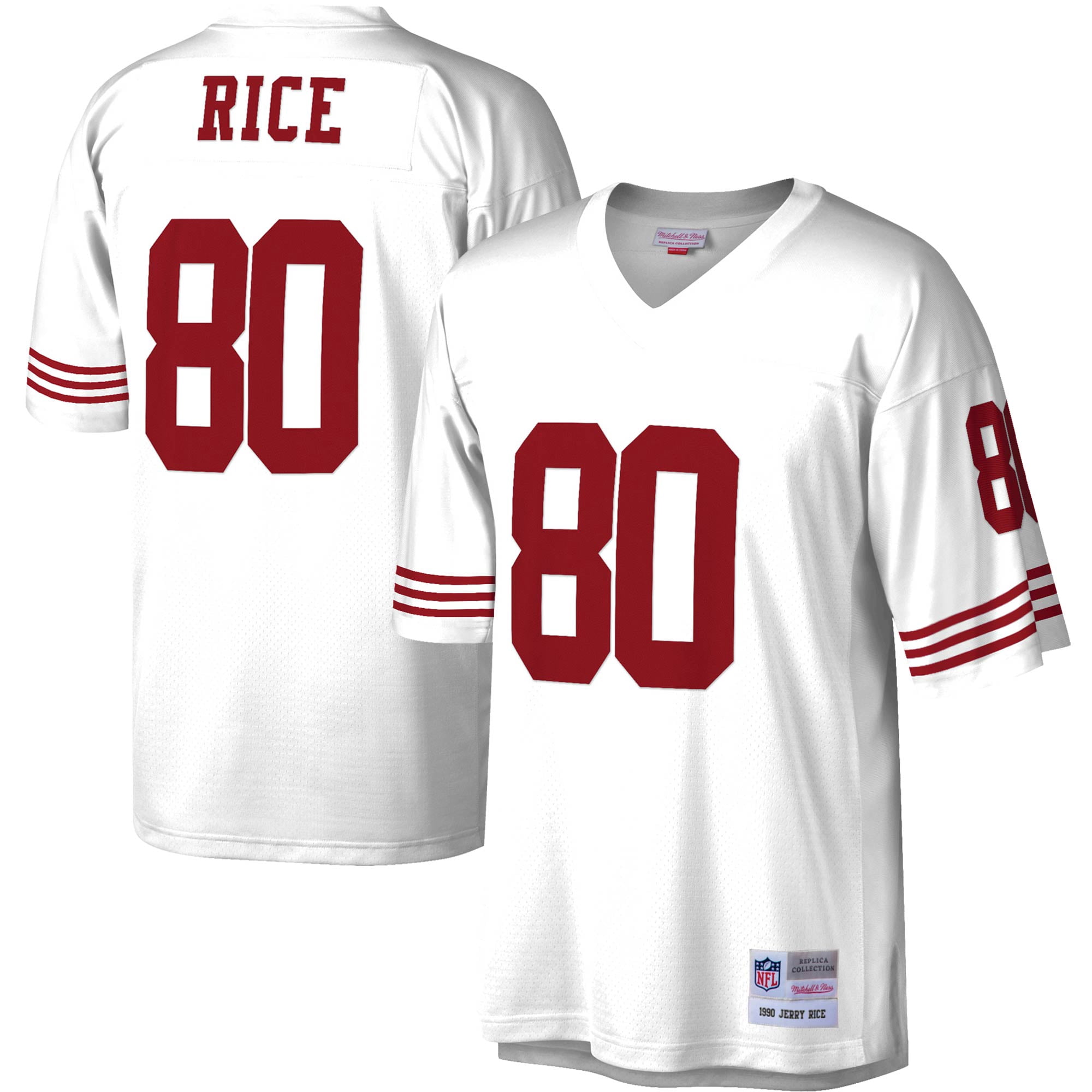 Jerry Rice San Francisco 49ers Autographed White Throwback Mitchell & Ness  Authentic Jersey