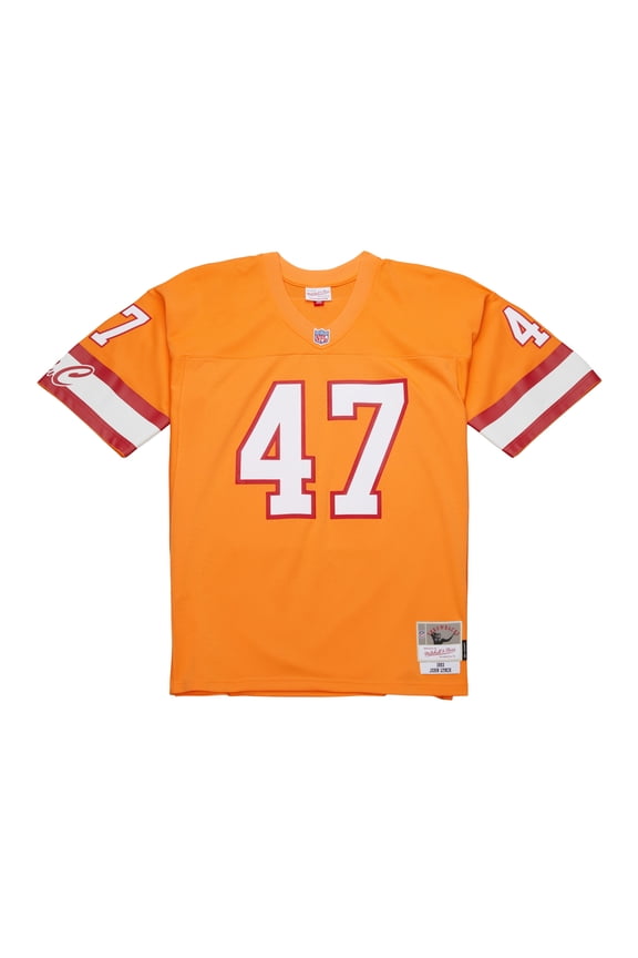 Men's Mitchell & Ness John Lynch Orange Tampa Bay Buccaneers 1993 Legacy Replica Jersey