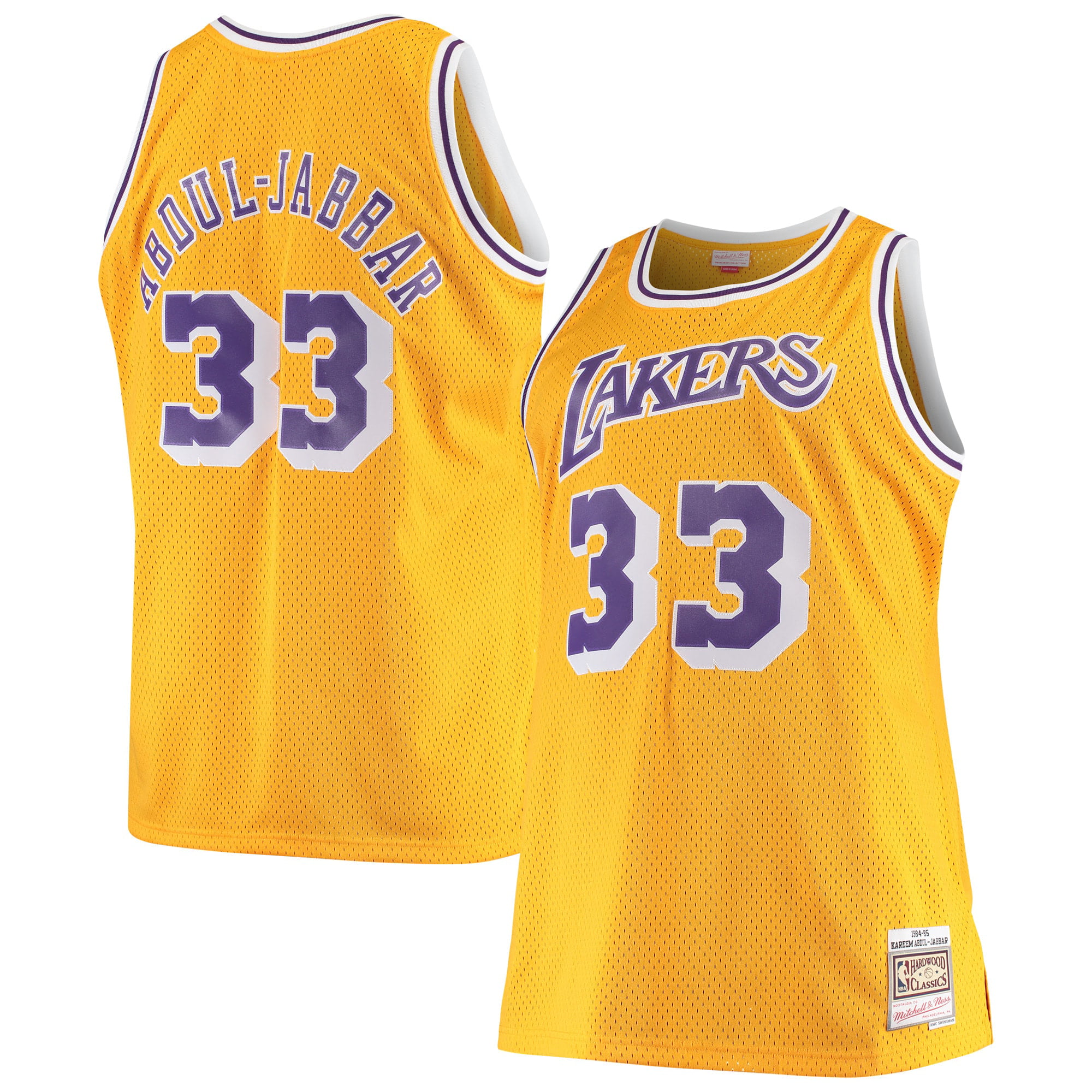 Kareem Abdul-Jabbar Signed Autographed Mitchell & Ness Yellow Home Jersey  Lakers