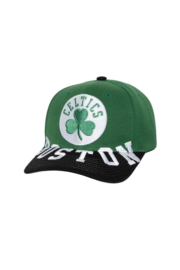 Men's Mitchell & Ness Kelly Green/Black Boston Celtics Underarch Two-Tone Pro Crown Snapback Hat