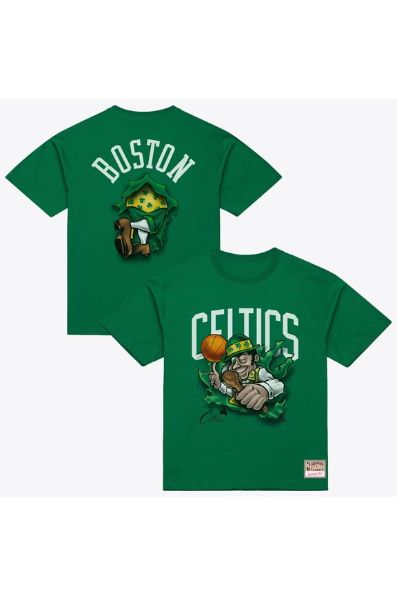 Men's Mitchell & Ness Kelly Green Boston Celtics Breakthrough T-Shirt
