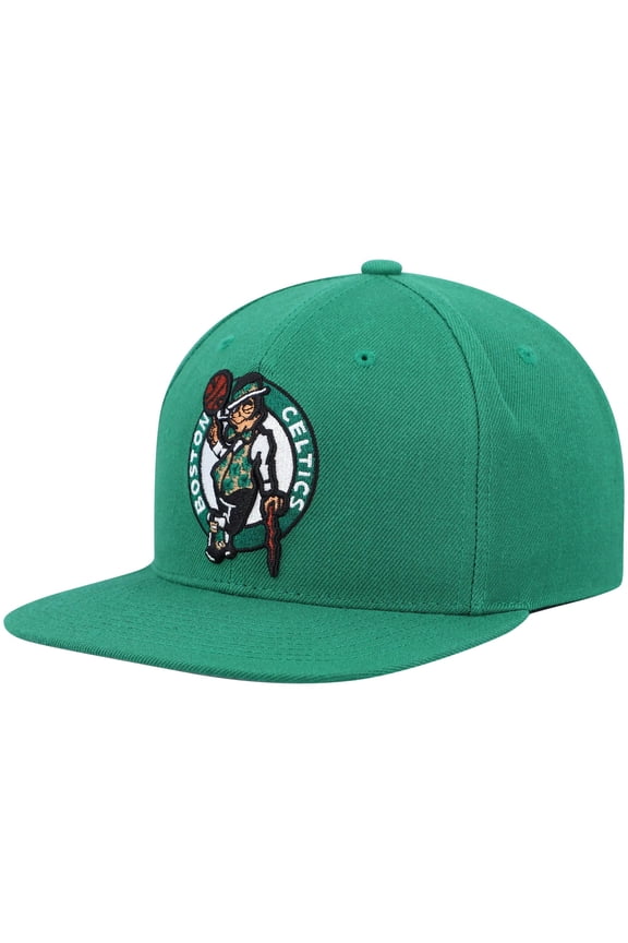 Men's Mitchell & Ness Kelly Green Boston Celtics Ground 2.0 Snapback Hat