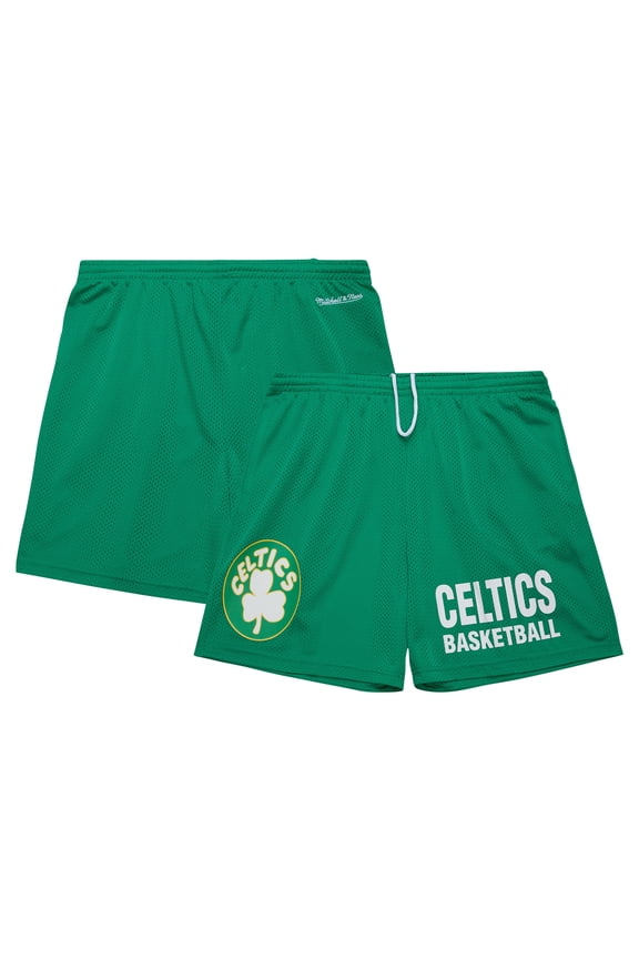 Men's Mitchell & Ness Kelly Green Boston Celtics Hardwood Classics Gameday Mesh Shorts