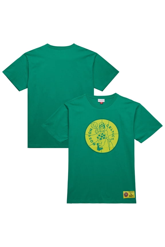 Men's Mitchell & Ness Kelly Green Boston Celtics Hardwood Classics Neon Nights Premium T-Shirt