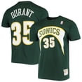 thumbnail image 1 of Men's Mitchell & Ness Kevin Durant Green Seattle SuperSonics Hardwood Classics Stitch Name & Number T-Shirt, 1 of 3