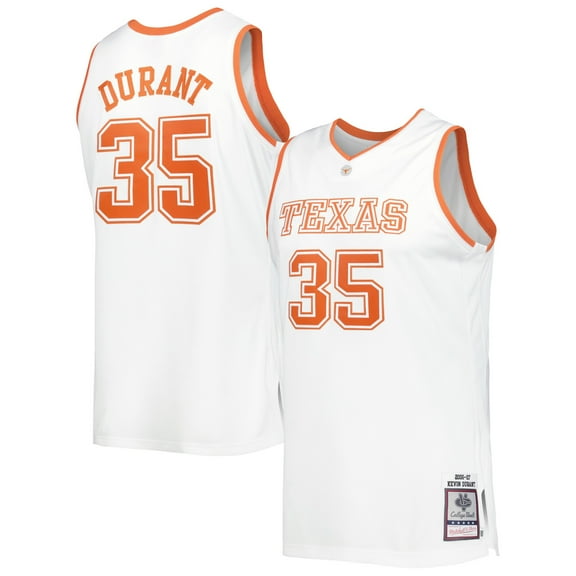 Men's Mitchell & Ness Kevin Durant White Texas Longhorns 2006/07 Throwback Jersey