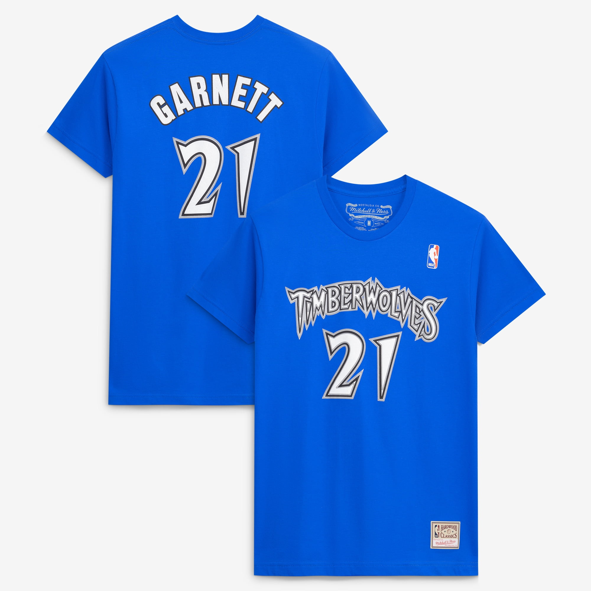 完売品 mitchell＆ness フットボールTシャツ 34 size48 Men's Mitchell & Ness Kevin Garnett Blue Minnesota Timberwolves