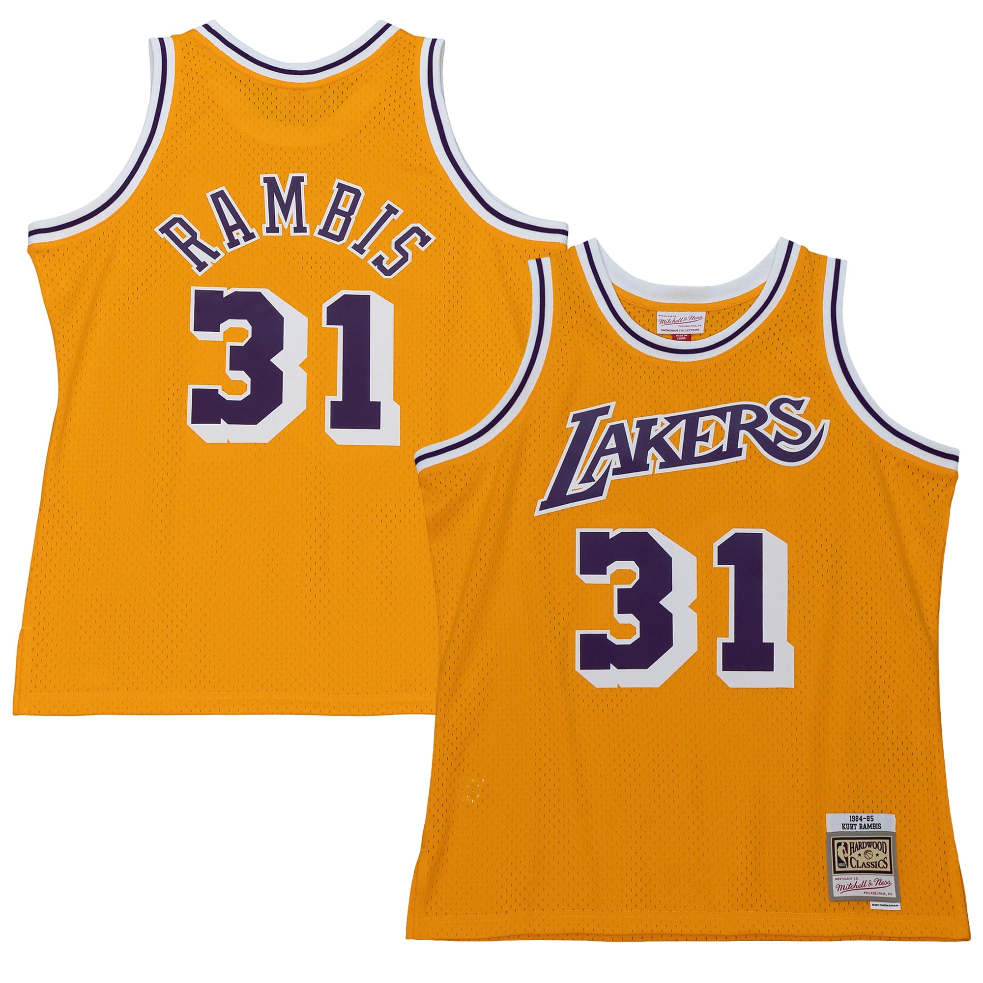 Acquista Mitchell & Ness NBA Swingman Jersey Los Angeles Lakers 1984-85 Magic Johnson Arancione