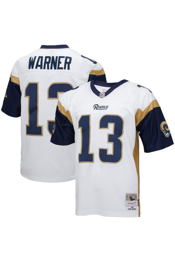 Men's Mitchell & Ness Kurt Warner White Los Angeles Rams Big & Tall 2001 Retired Player Replica Jersey