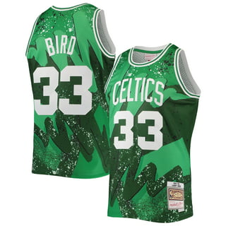 Boston Celtics Larry Bird Autographed Black Mitchell & Ness Gold