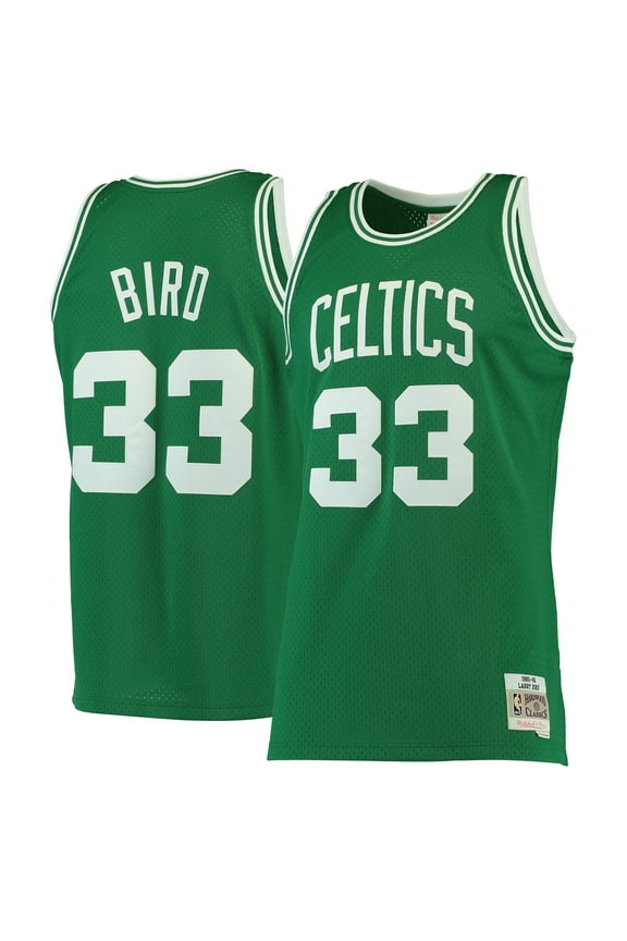 Men's Mitchell & Ness Larry Bird Kelly Green Boston Celtics Hardwood Classics Swingman Jersey