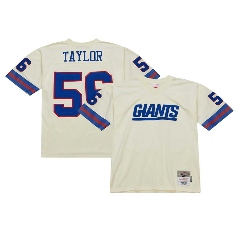 Men's Mitchell Ness Lawrence Taylor Cream New York Giants