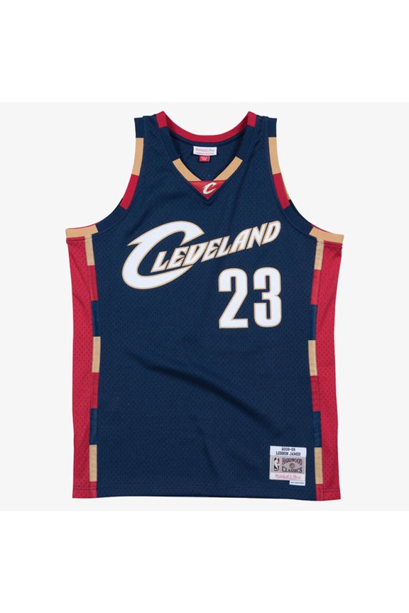 Men's Mitchell & Ness LeBron James Navy Cleveland Cavaliers Hardwood Classics Swingman Jersey
