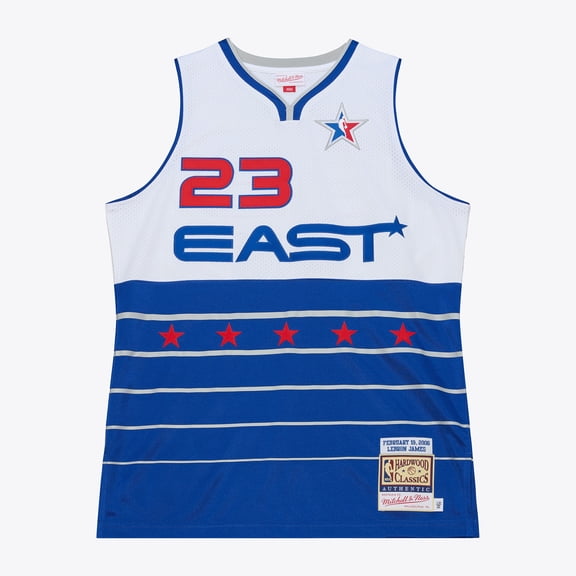 Men's Mitchell & Ness LeBron James White/Blue 2006 NBA All-Star Game Authentic Jersey