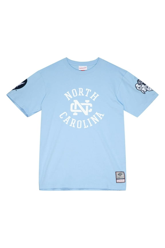 Men's Mitchell & Ness Light Blue UNC NCAA Champ City T-Shirt - S