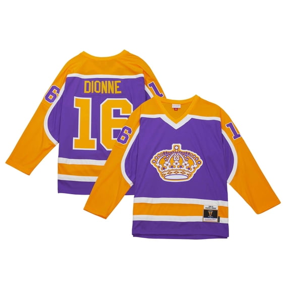 Men's Mitchell & Ness Marcel Dionne Purple Los Angeles Kings 1980/81 Blue Line Player Jersey