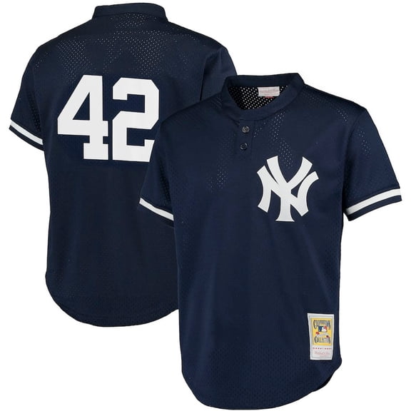 Men's Mitchell & Ness Mariano Rivera Navy New York Yankees Cooperstown Collection Big & Tall Mesh Batting Practice