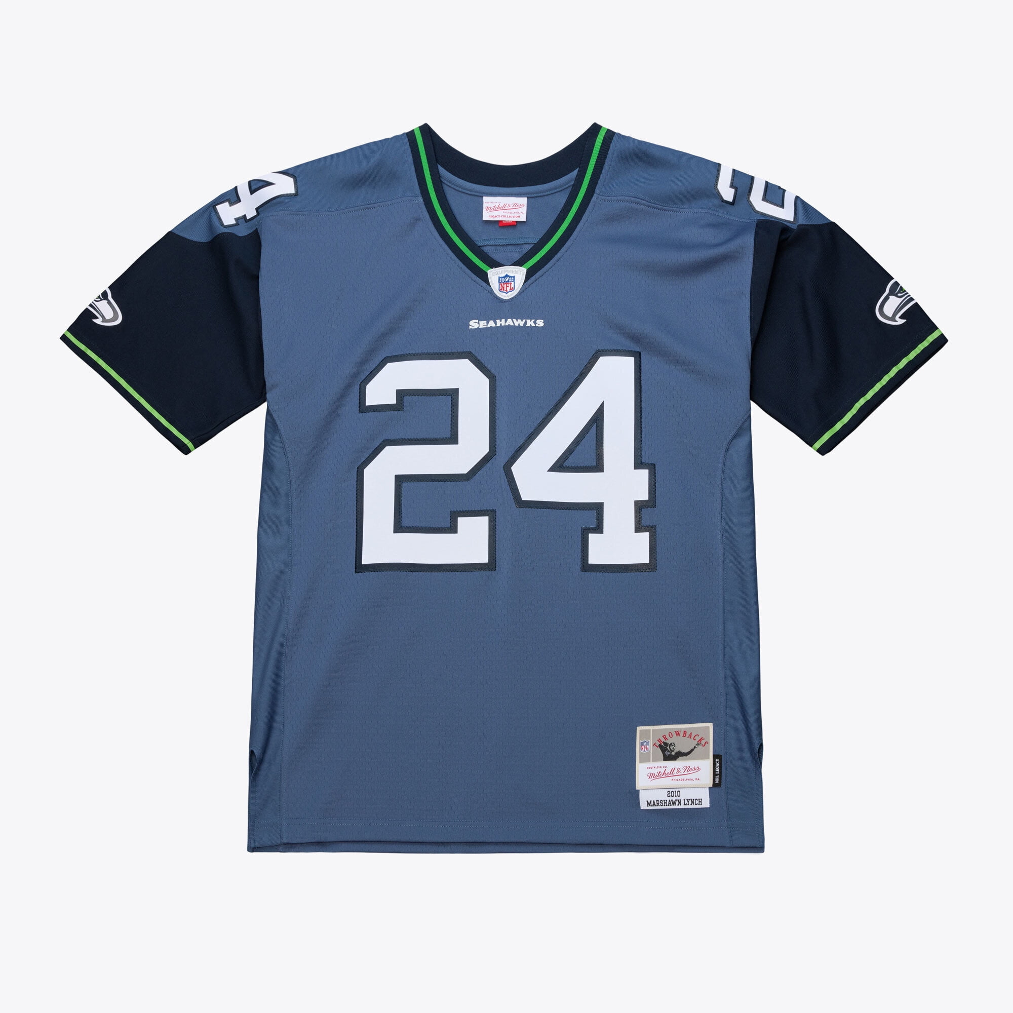 Men's Mitchell & Ness Marshawn Lynch Blue Seattle Seahawks 2010 Legacy ...