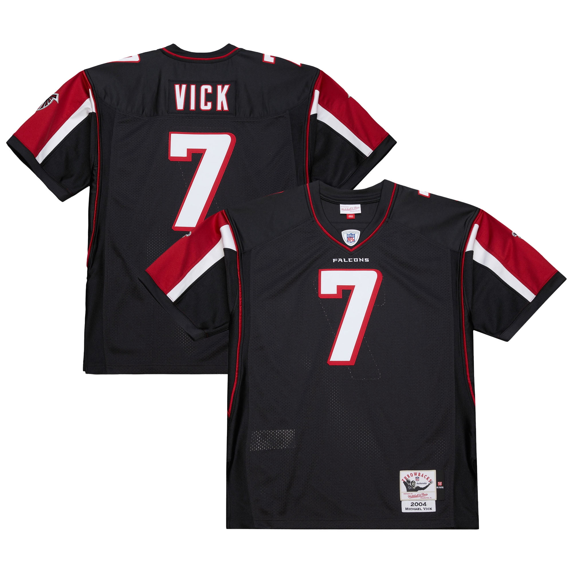 Men's Mitchell & Ness Michael Vick Black Atlanta Falcons 2004