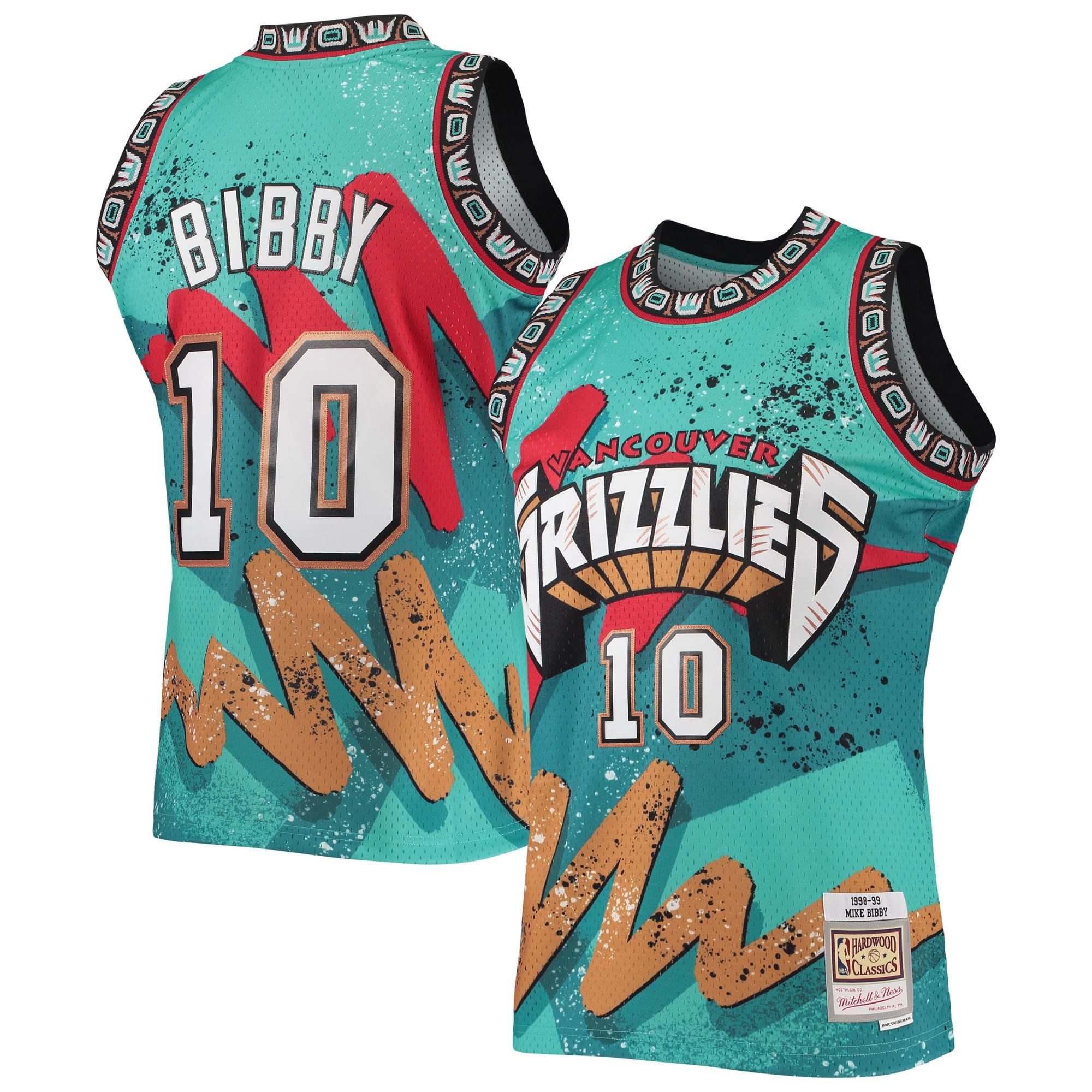 Mike Bibby Vancouver Grizzlies Mitchell and Ness Men's Teal Throwback Jersey
