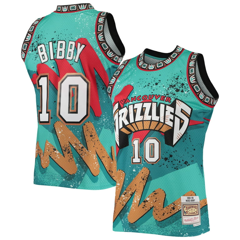 Men's Mitchell & Ness Mike Bibby Teal Vancouver Grizzlies Big & Tall  Hardwood Classics Jersey