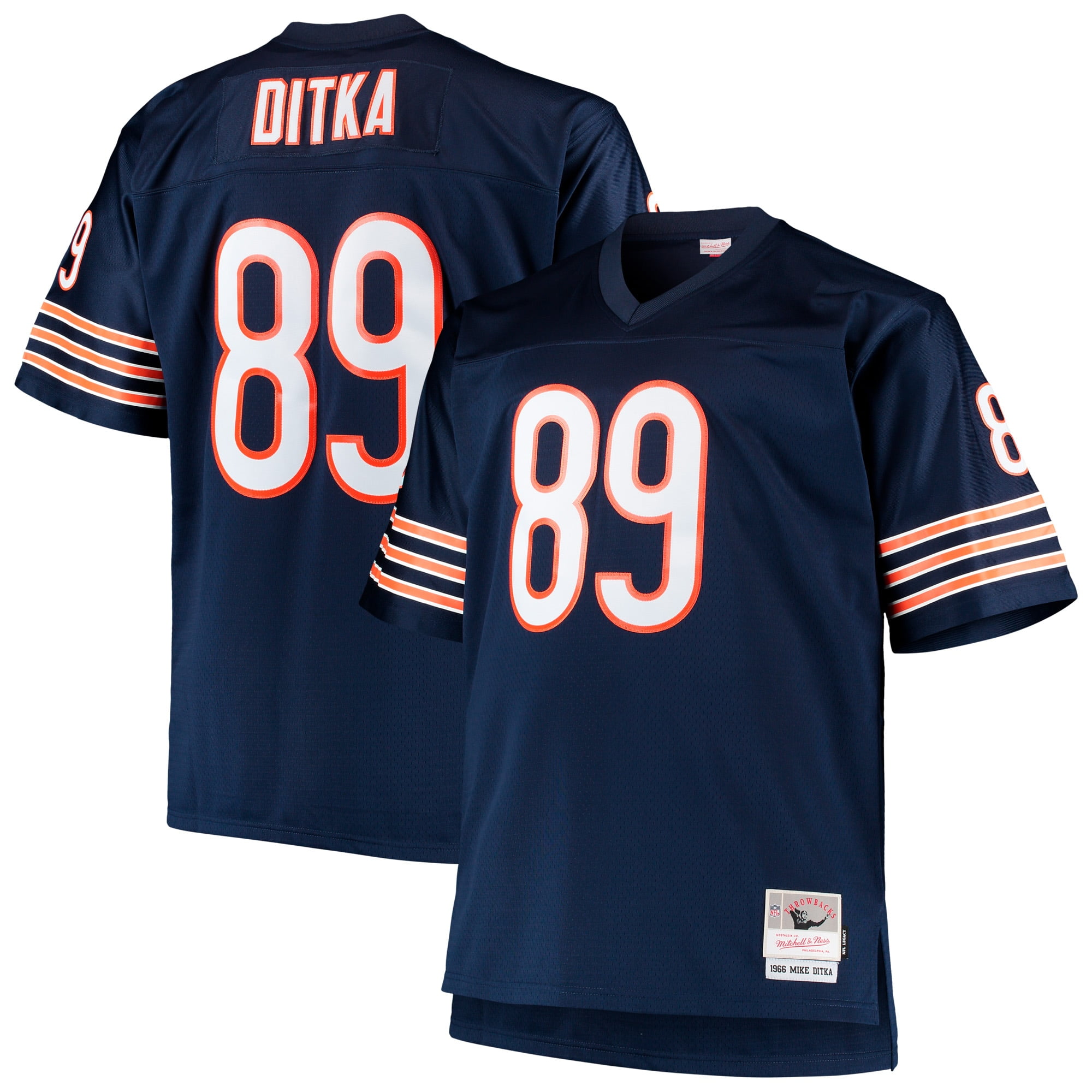 Men's Mitchell & Ness Mike Ditka Navy Chicago Bears Big & Tall 1966 Retired  Player Replica Jersey 
