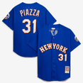 thumbnail image 1 of Men's Mitchell & Ness Mike Piazza Royal New York Mets Cooperstown Collection Mesh Batting Practice Button-Up Jersey, 1 of 4