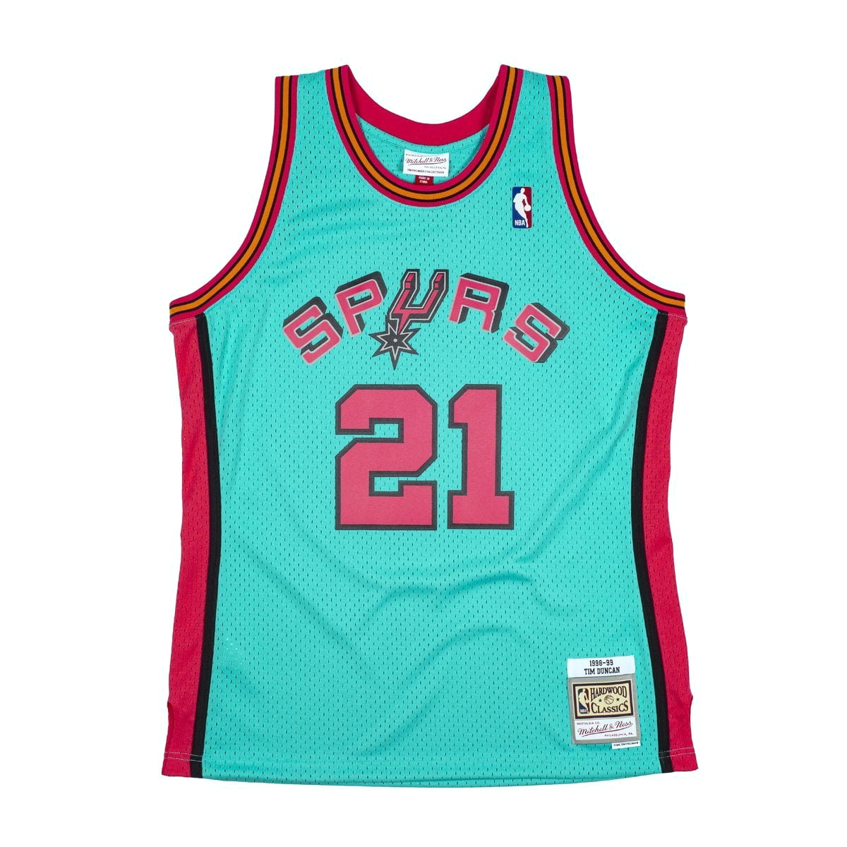 Mitchell & Ness Mens NBA San Antonio Spurs Swingman Jersey - Tim