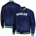 thumbnail image 1 of Men's Mitchell & Ness Navy Dallas Mavericks Hardwood Classics  Throwback Wordmark Raglan Full-Snap Jacket, 1 of 3