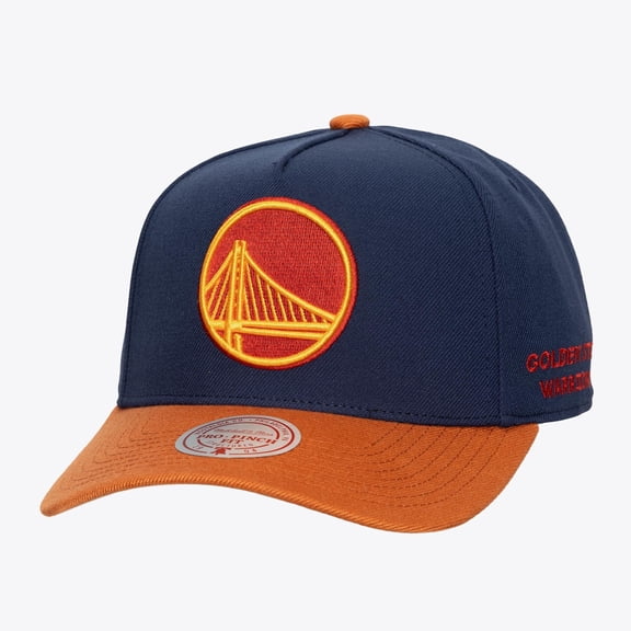 Men's Mitchell & Ness  Navy Golden State Warriors Legendary Home Pro Pinch Snapback Hat