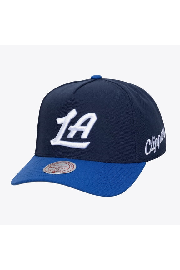 Men's Mitchell & Ness Navy LA Clippers Legendary Pro Pinch Snapback Hat