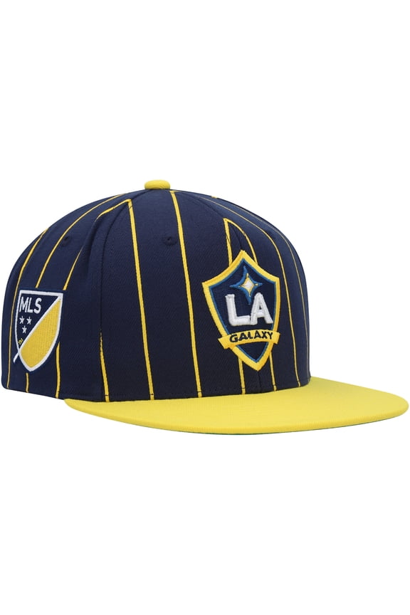 Men's Mitchell & Ness Navy LA Galaxy Team Pin Snapback Hat