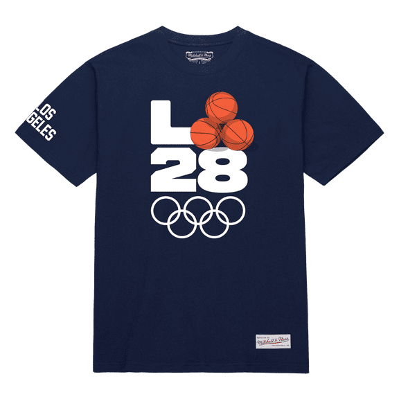 Men's Mitchell & Ness Navy LA28 x NBA All-Star Game T-Shirt