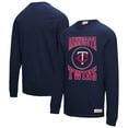 thumbnail image 1 of Men's Mitchell & Ness Navy Minnesota Twins Arched Logo Slub Long Sleeve T-Shirt, 1 of 3