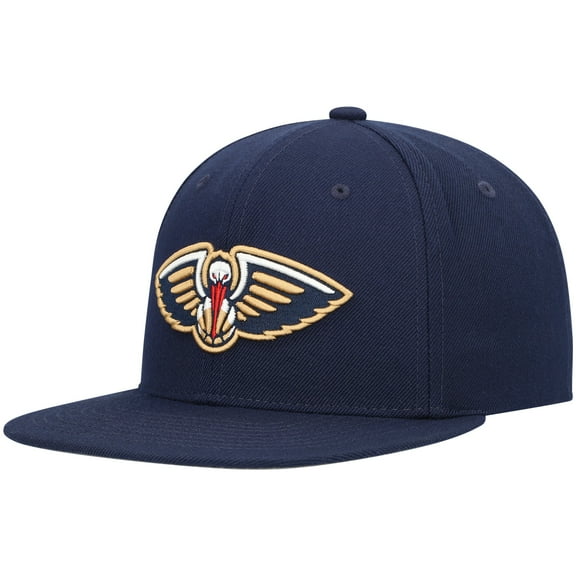 Men's Mitchell & Ness Navy New Orleans Pelicans Ground 2.0 Snapback Hat