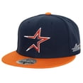 thumbnail image 1 of Men's Mitchell & Ness Navy/Orange Houston Astros Bases Loaded Fitted Hat, 1 of 5