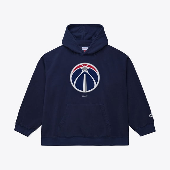 Men's Mitchell & Ness Navy Washington Wizards Basic Fleece Hoodie