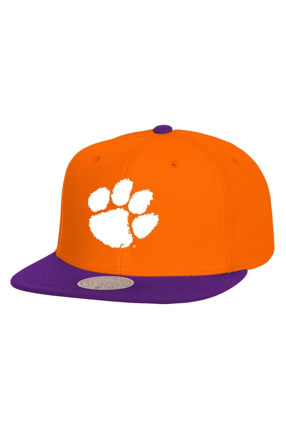 Men's Mitchell & Ness Orange/Purple Clemson Tigers 2-Tone 2.0 Snapback Hat
