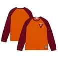 thumbnail image 1 of Men's Mitchell & Ness Orange Virginia Tech Hokies Legendary Slub Raglan Long Sleeve T-Shirt, 1 of 5
