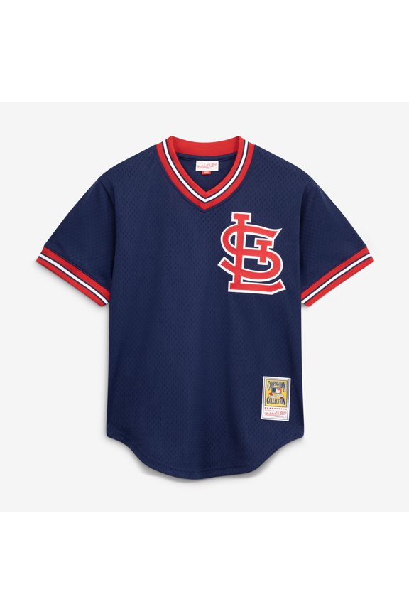 Men's Mitchell & Ness Ozzie Smith Navy St. Louis Cardinals Authentic Batting Practice Jersey
