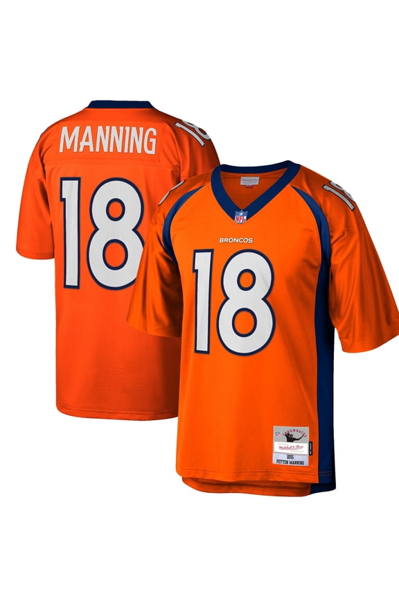 Men's Mitchell & Ness Peyton Manning Orange Denver Broncos Big & Tall 2015 Retired Player Replica Jersey