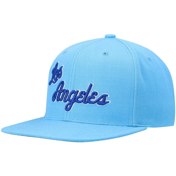 Men's Mitchell & Ness Powder Blue Los Angeles Lakers Hardwood Classics Team Ground 2.0 Snapback Hat