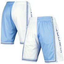 Men's Mitchell & Ness Powder Blue/White Los Angeles Lakers Hardwood Classics 1996 Split Swingman Shorts