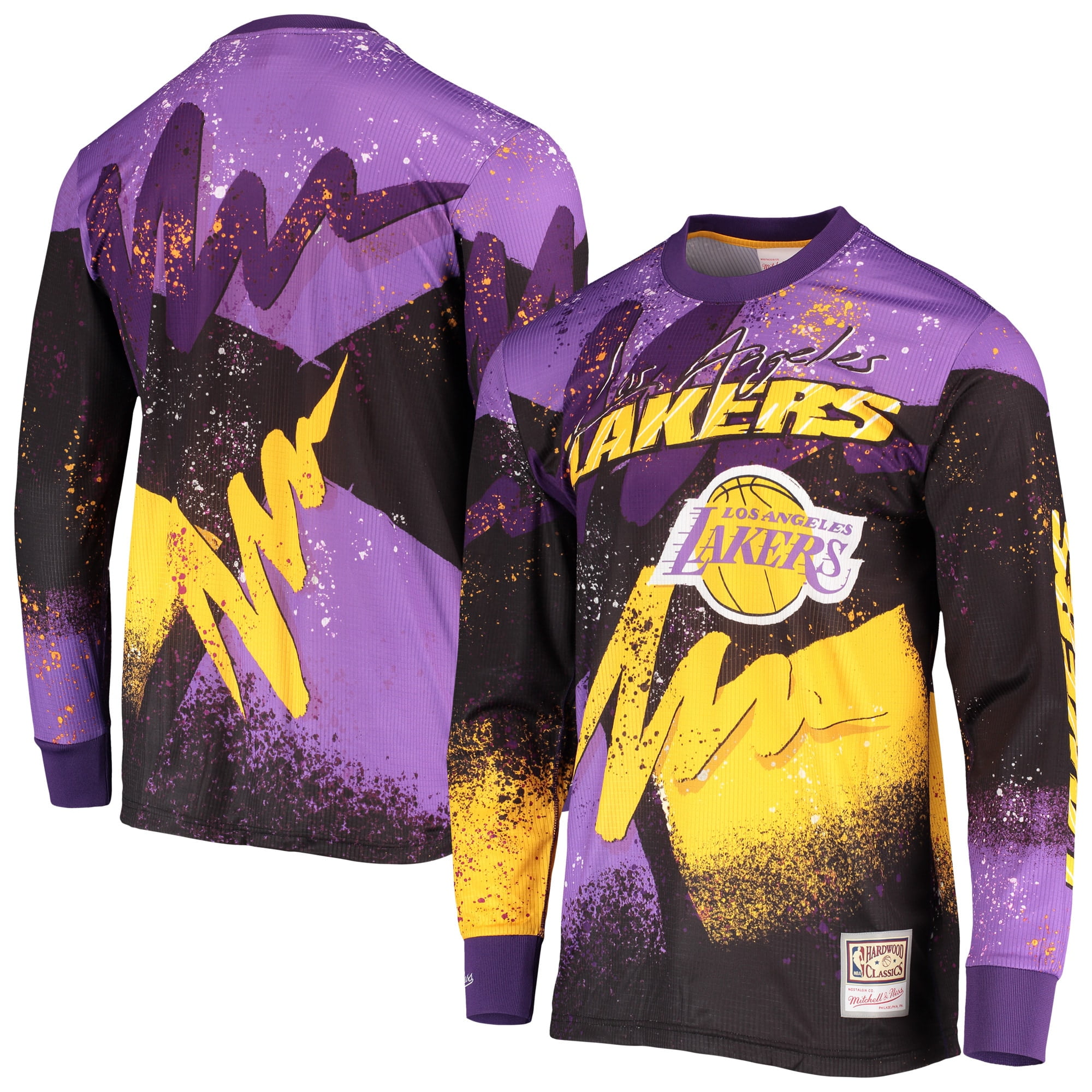 Los Angeles Lakers Mitchell & Ness Hardwood Classics Hometown Champs  Pullover Sweater - Purple