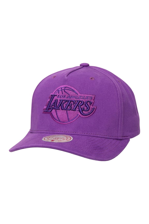 Men's Mitchell & Ness Purple Los Angeles Lakers Washed Out Tonal Logo Snapback Hat