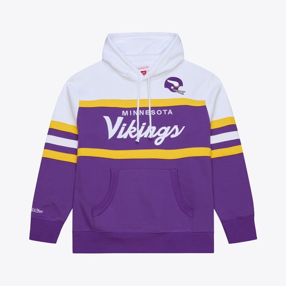 Men's Purple Mitchell & Ness  Minnesota Vikings Head Coach Hoodie