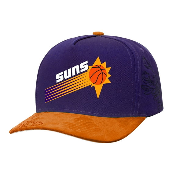 Men's-Mitchell & Ness Purple/Orange Phoenix Suns May Flowers Adjustable Hat