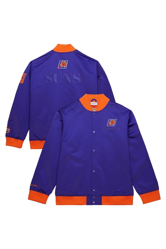 Men's Mitchell & Ness Purple Phoenix Suns Hardwood Classics Team OG 3.0 Lightweight Satin Full-Snap Jacket